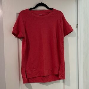 Women's Red Short Sleeve Top